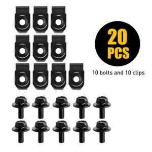 Automotive Fastener Set with Black Steel Clips 13 S31447ce55c9a423c907da73e3c5aef6fh 2