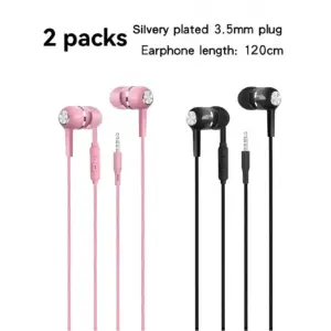Vibrant Wired In-Ear Headphones set of 4 or 8 17 S3144a5afa8554a06a268233296290c22H