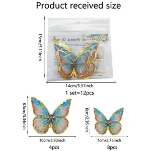 Vibrant 3D Butterfly Wall Sticker Set 16 S31939173259d4de5826217d88b226ea6t