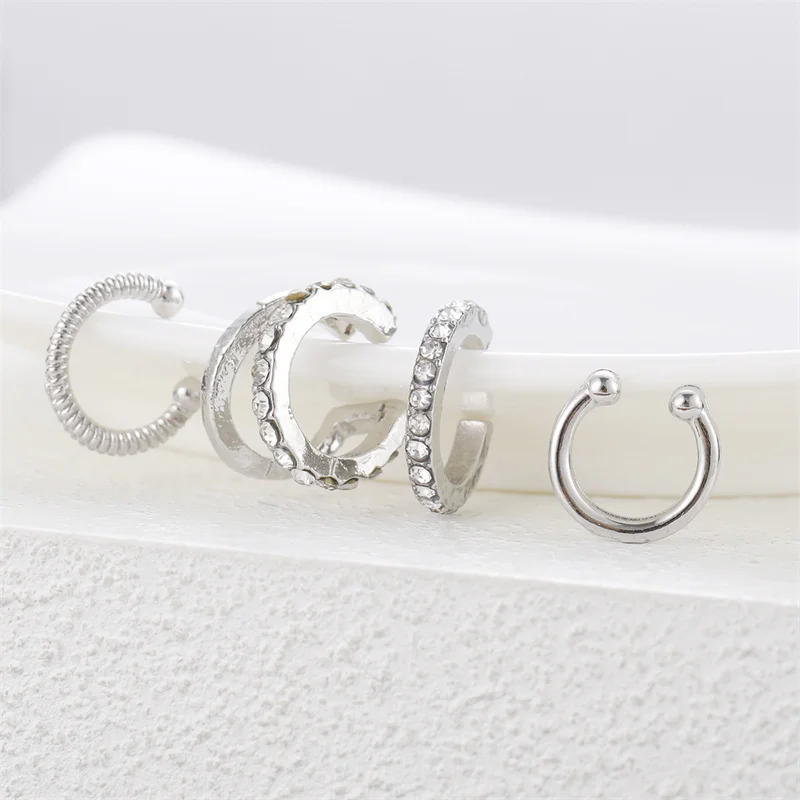 Minimalist Geometric Clip Earrings Set in Six Colors 3 Minimalist Geometric Clip Earrings Set in Six Colors - Image 3