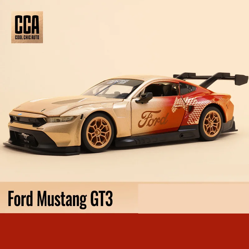 Ford Mustang GT3 Diecast Model Car 1:24 Scale Metallic Gold 8 Ford Mustang GT3 Diecast Model Car 1:24 Scale Metallic Gold - Image 8