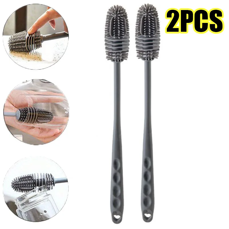 Silicone Bottle Brush with Long Handle 8 Silicone Bottle Brush with Long Handle - Image 8