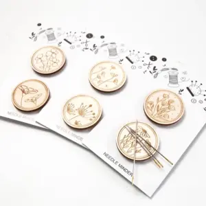 Handcrafted Wooden Needle Minders Set 10 S328ee5a47ea94b10bc33562a85b54e98s