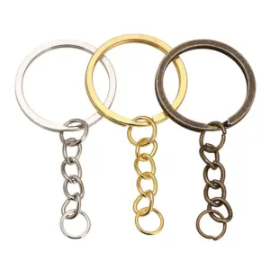 Elegant 30mm Metal Key Rings with Chains 13 S32be861b1ccd4b59a3d22014c8996ae1h