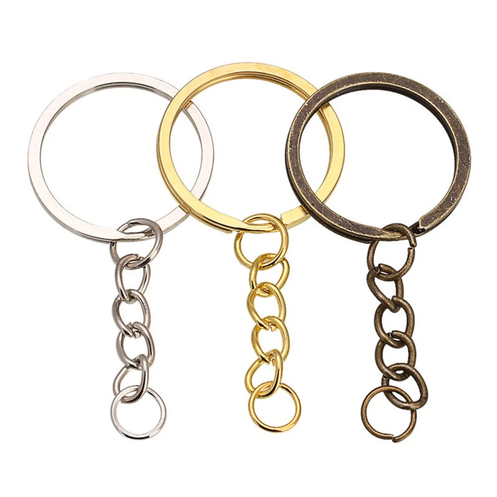 Elegant 30mm Metal Key Rings with Chains 6 Elegant 30mm Metal Key Rings with Chains - Image 6