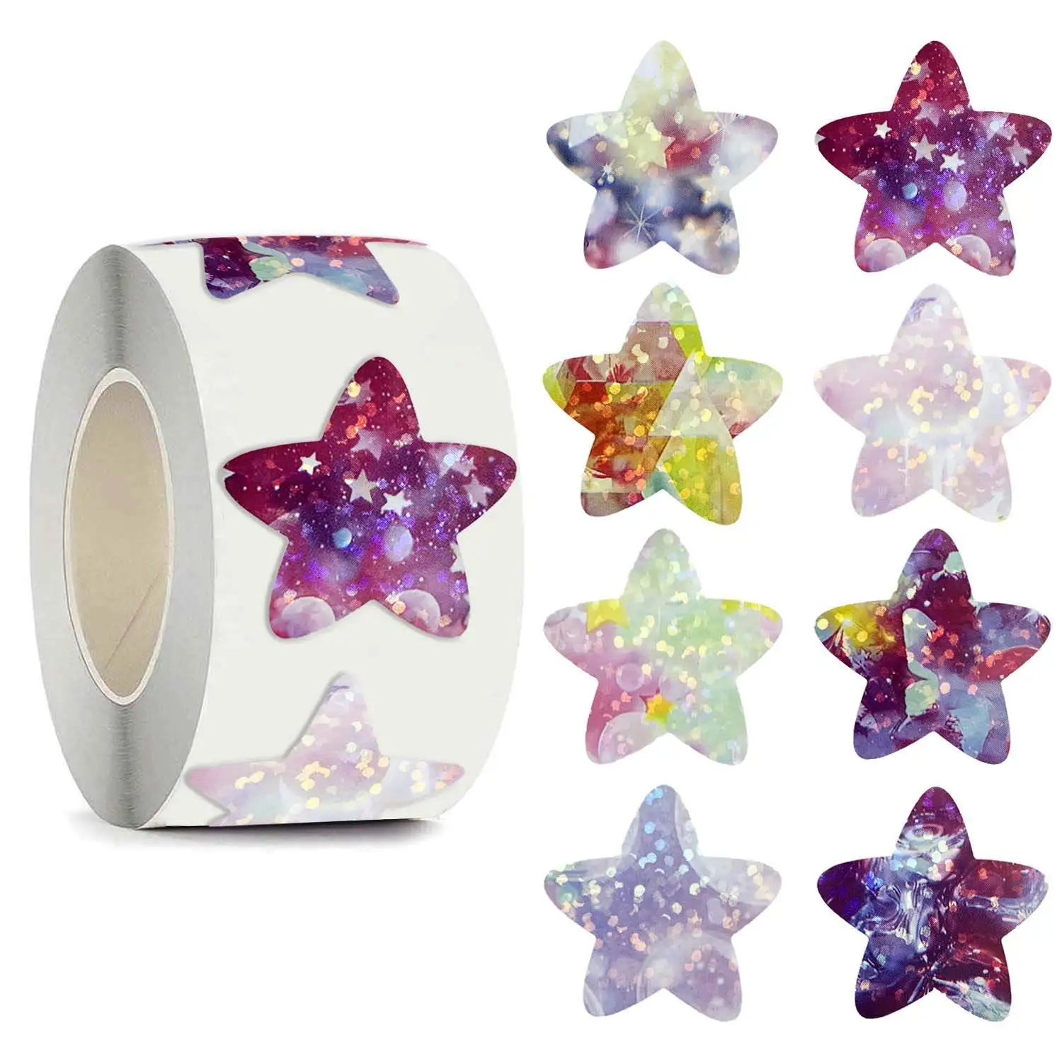 Vibrant Glitter Star Stickers Pack (50/500 pcs) 7 Vibrant Glitter Star Stickers Pack (50/500 pcs) - Image 7