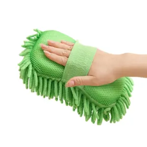 Vibrant Green Chenille Car Washing Gloves Set 16 S3303e63d867c487d84499ee38a1e397cz