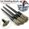 Car Detail Brush Set with Boar Hair Bristles
