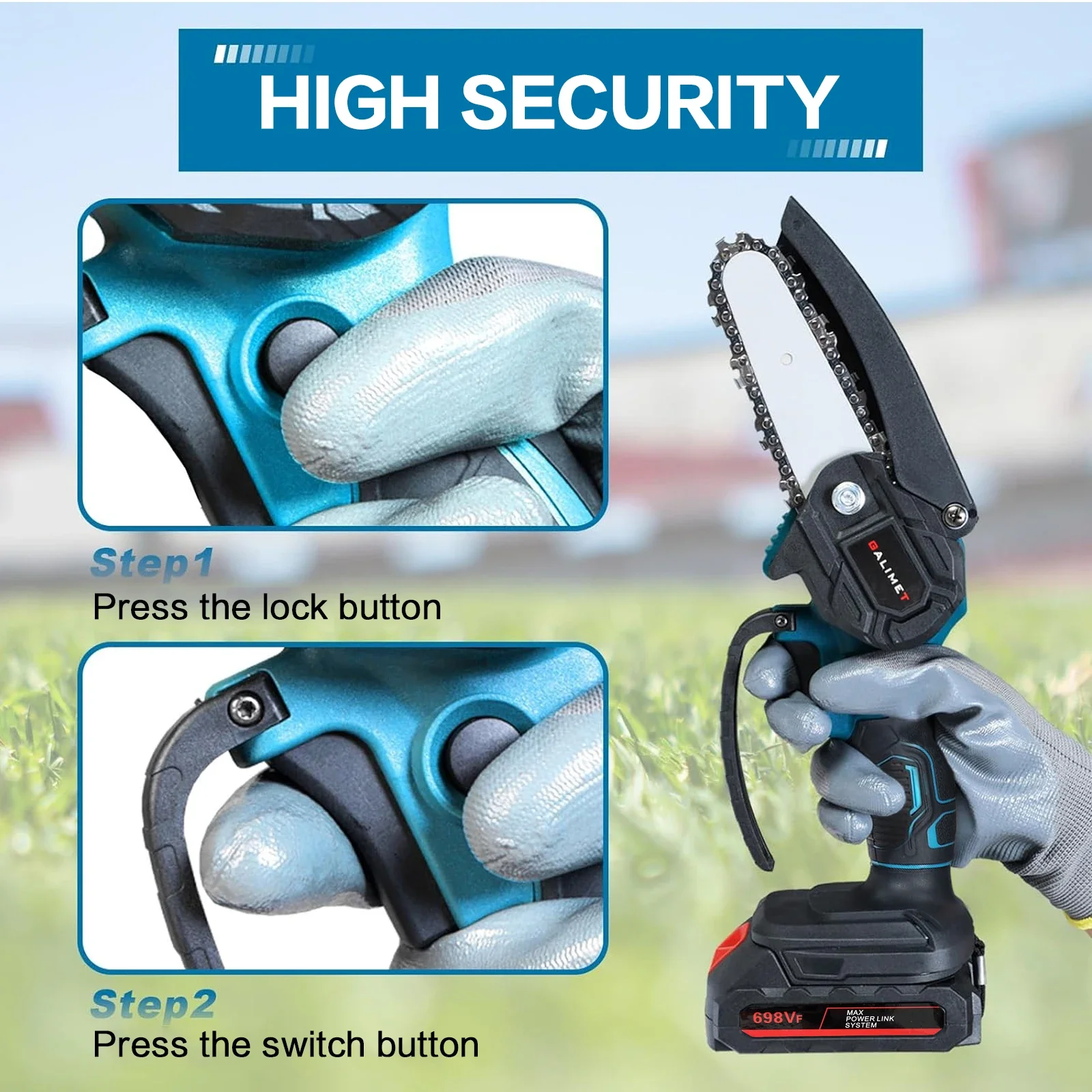 Mini Cordless Electric Chainsaw 4/6-Inch for Pruning 6 Mini Cordless Electric Chainsaw 4/6-Inch for Pruning - Image 6