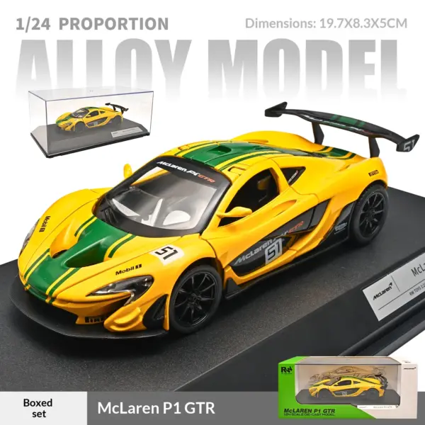 McLaren P1-GTR 1:24 Die-Cast Model in Yellow | JakeSpecial