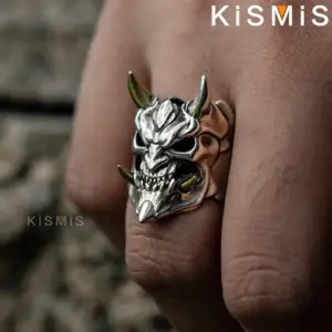 Stainless Steel Devil Skull Ring for Men