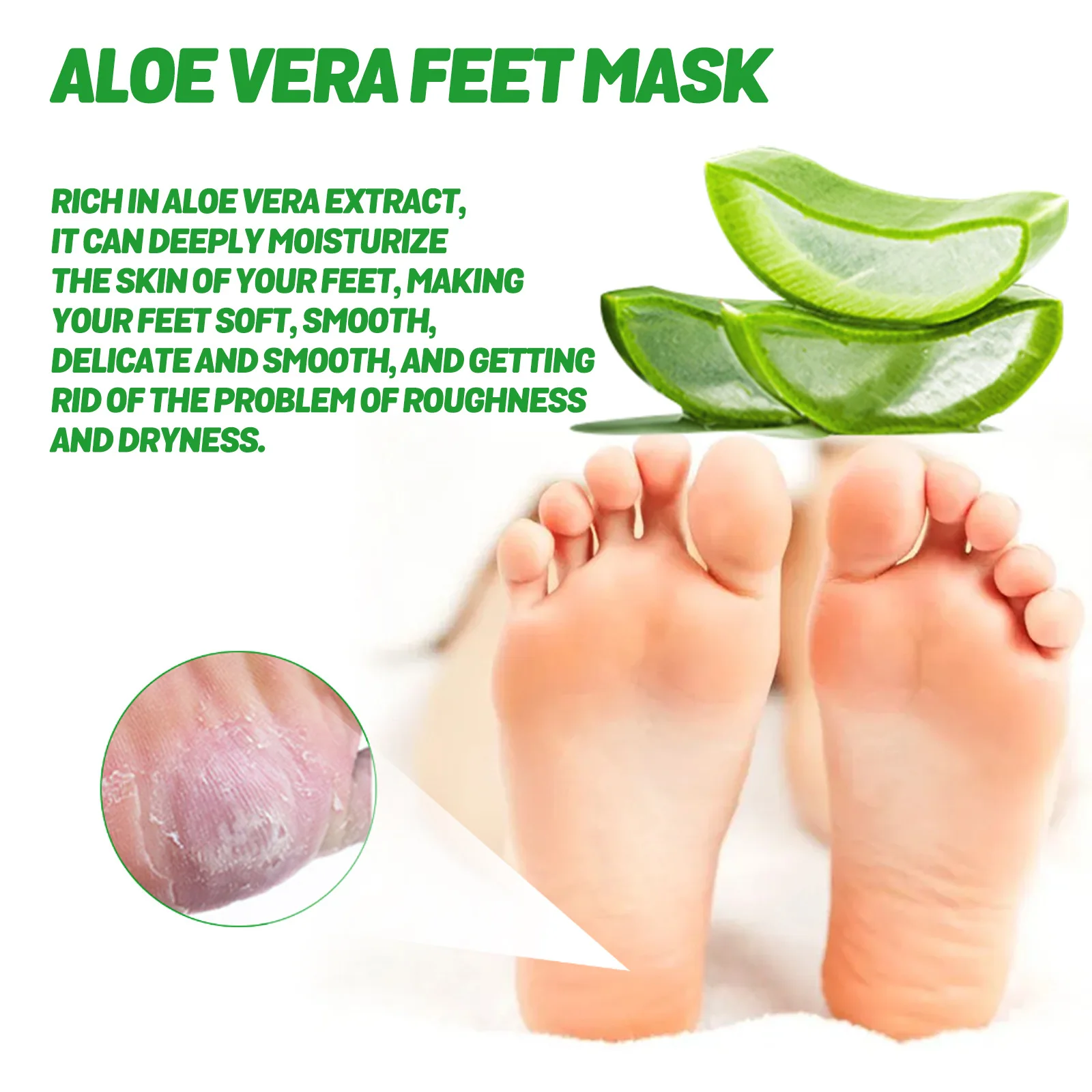 Aloe Vera Feet Mask Set with 5 Sachets 4 Aloe Vera Feet Mask Set with 5 Sachets - Image 4