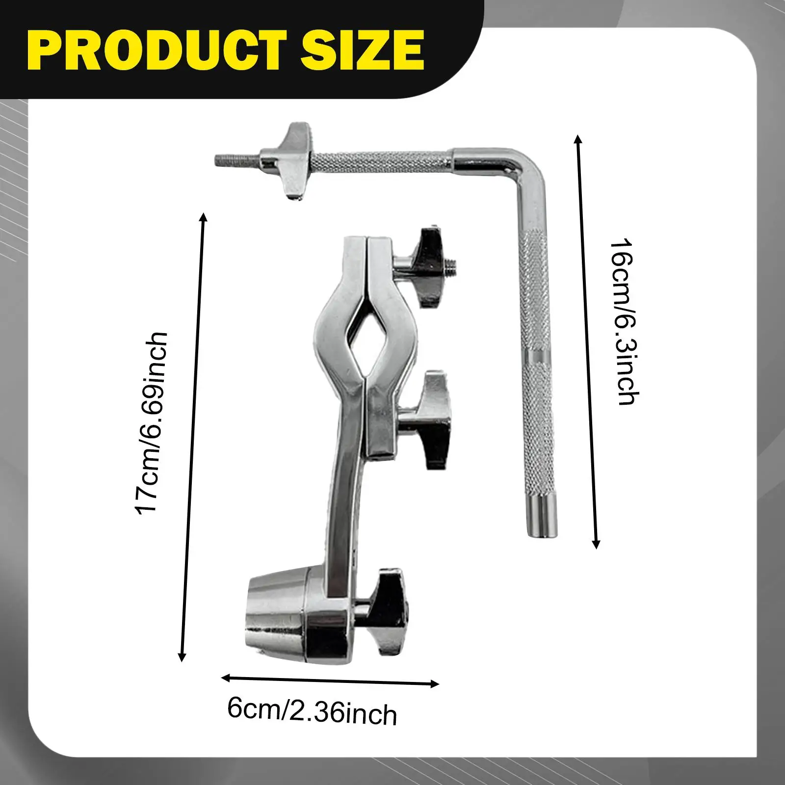 Silver Cymbal Stand Extension Clamp for Drummers 6 Silver Cymbal Stand Extension Clamp for Drummers - Image 6