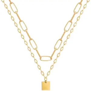 Double Layer Gold Hip-Hop Necklace for Women 12 S35c79541fe0341d58eb4dc0f40d5cb8eF