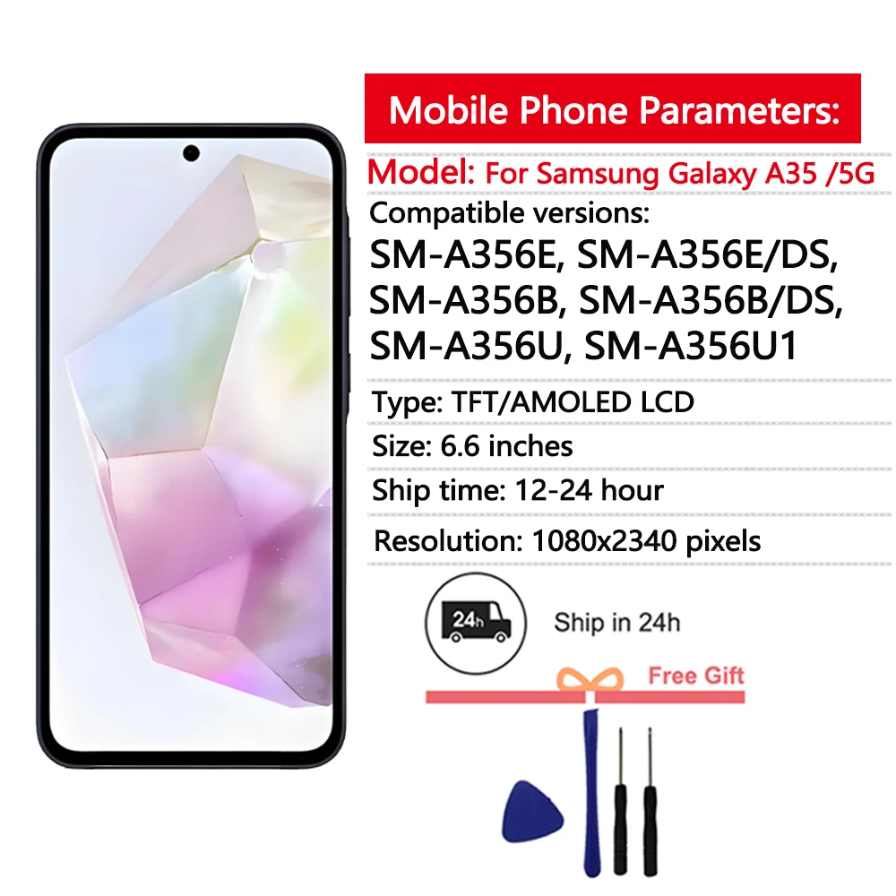 Samsung Galaxy A35 5G 6.6-Inch AMOLED Display Replacement 2 Samsung Galaxy A35 5G 6.6-Inch AMOLED Display Replacement - Image 2