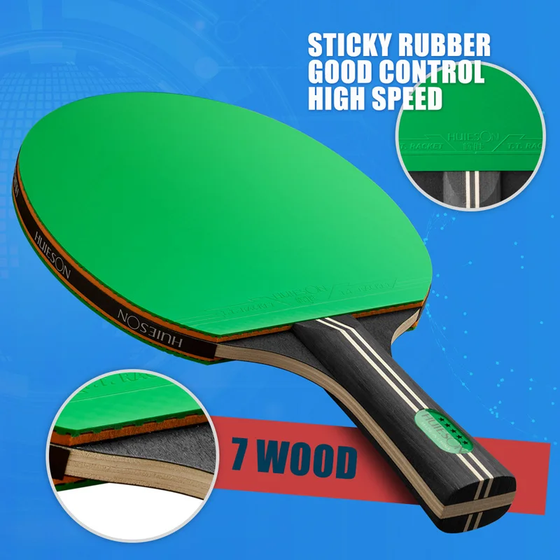 Vibrant 7-Layer Wood Table Tennis Racket Set 4 Vibrant 7-Layer Wood Table Tennis Racket Set - Image 4