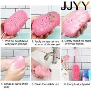 Silicone Body Scrub Brush with Gel Dispenser 11 S366628c580be41679be31e47c7f4ee2c6