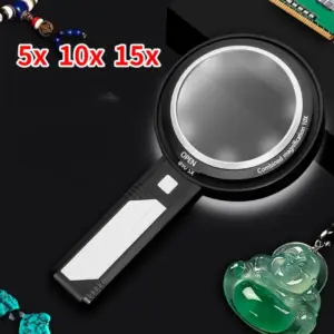 Rechargeable Handheld Magnifier with LED Lights