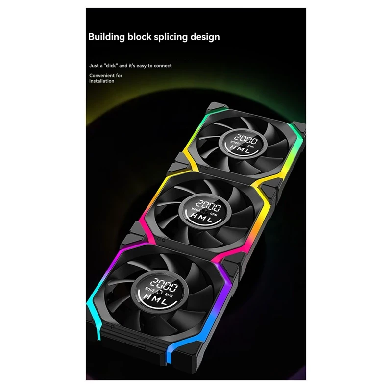 120mm ARGB PC Fan with Digital Screen 5 120mm ARGB PC Fan with Digital Screen - Image 5