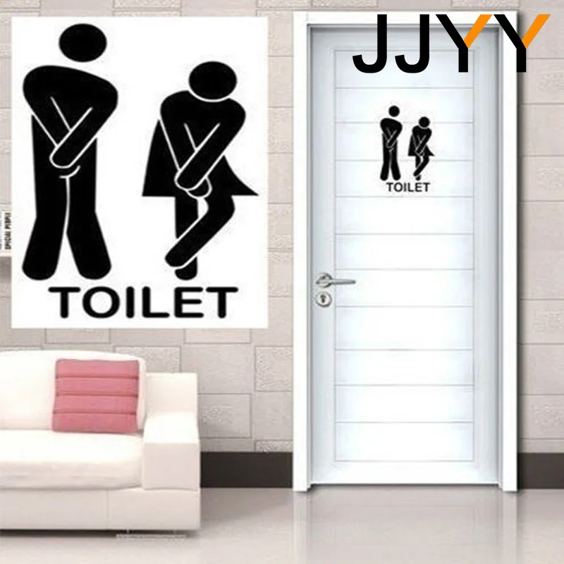 Bathroom Humor Man and Woman Wall Decals 3 Bathroom Humor Man and Woman Wall Decals - Image 3