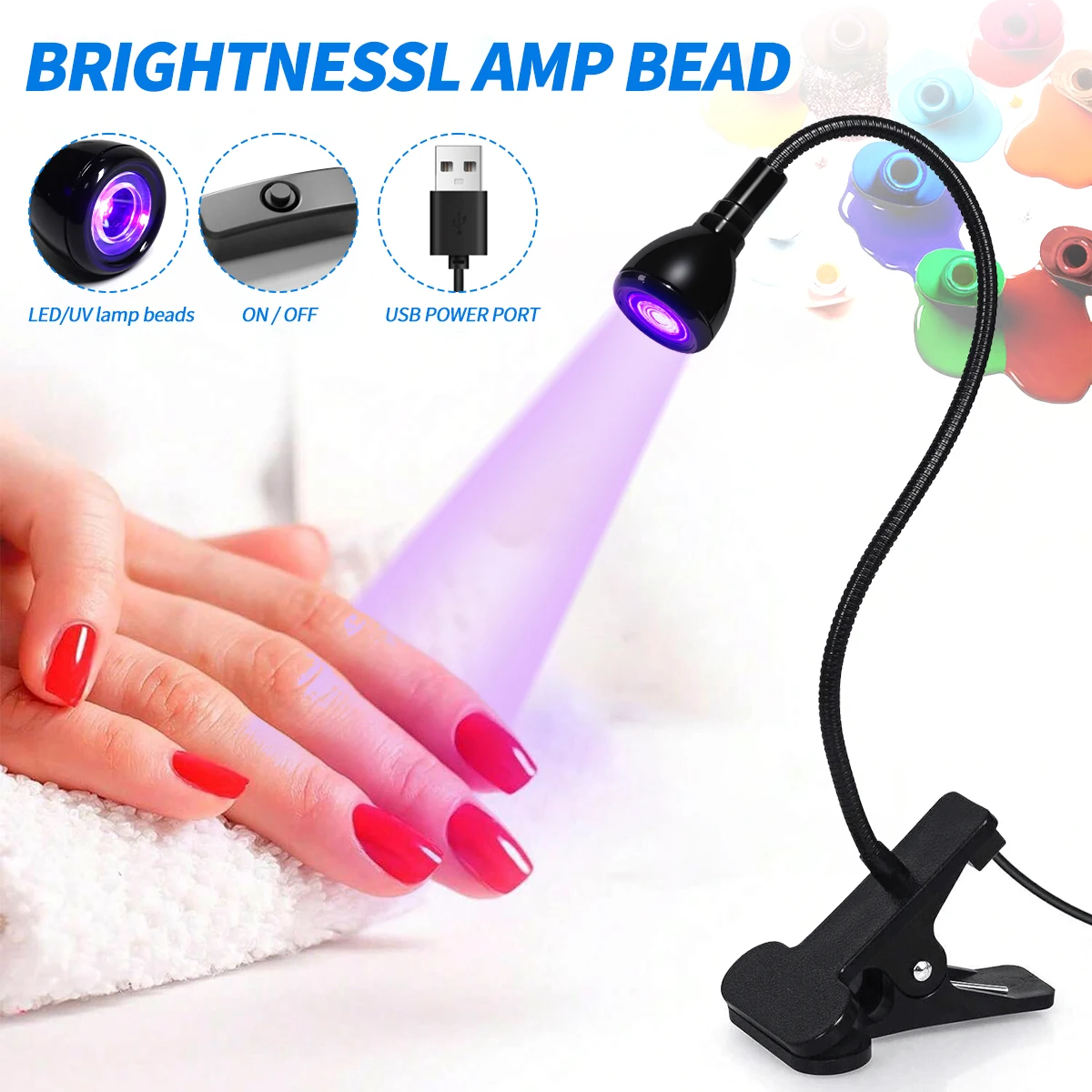 Portable 5W USB LED Nail Lamp for Gel Nails 2 Portable 5W USB LED Nail Lamp for Gel Nails - Image 2