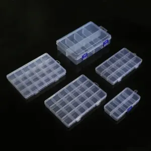 24-Grid Clear Plastic Storage Organizer 11 S37e157db10bb4793b964406e7f18659dI