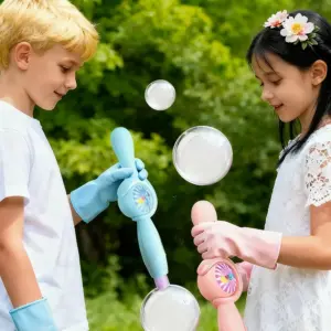 Colorful LED Bubble Machine for Outdoor Festivities