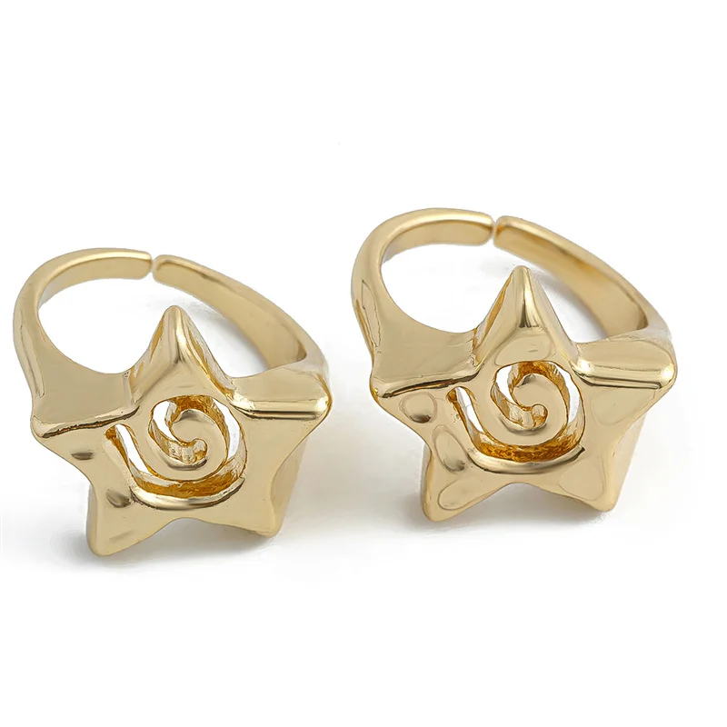 Unisex Adjustable Star Ring Set in Zinc Alloy 4 Unisex Adjustable Star Ring Set in Zinc Alloy - Image 4