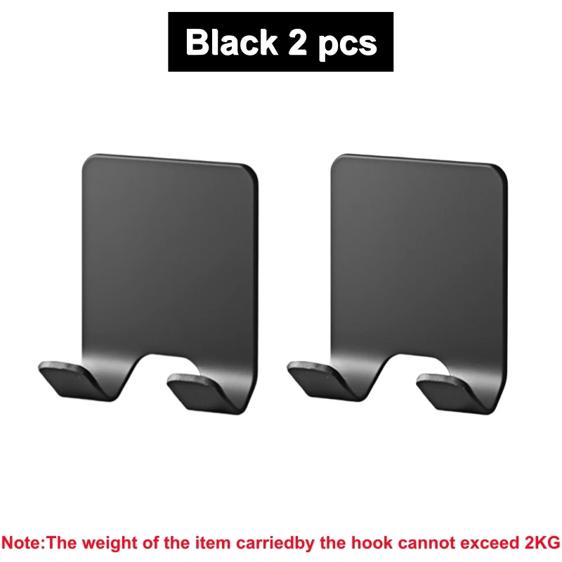 Black Bathroom Razor Holder with Double Hooks 9 Black Bathroom Razor Holder with Double Hooks - Image 9