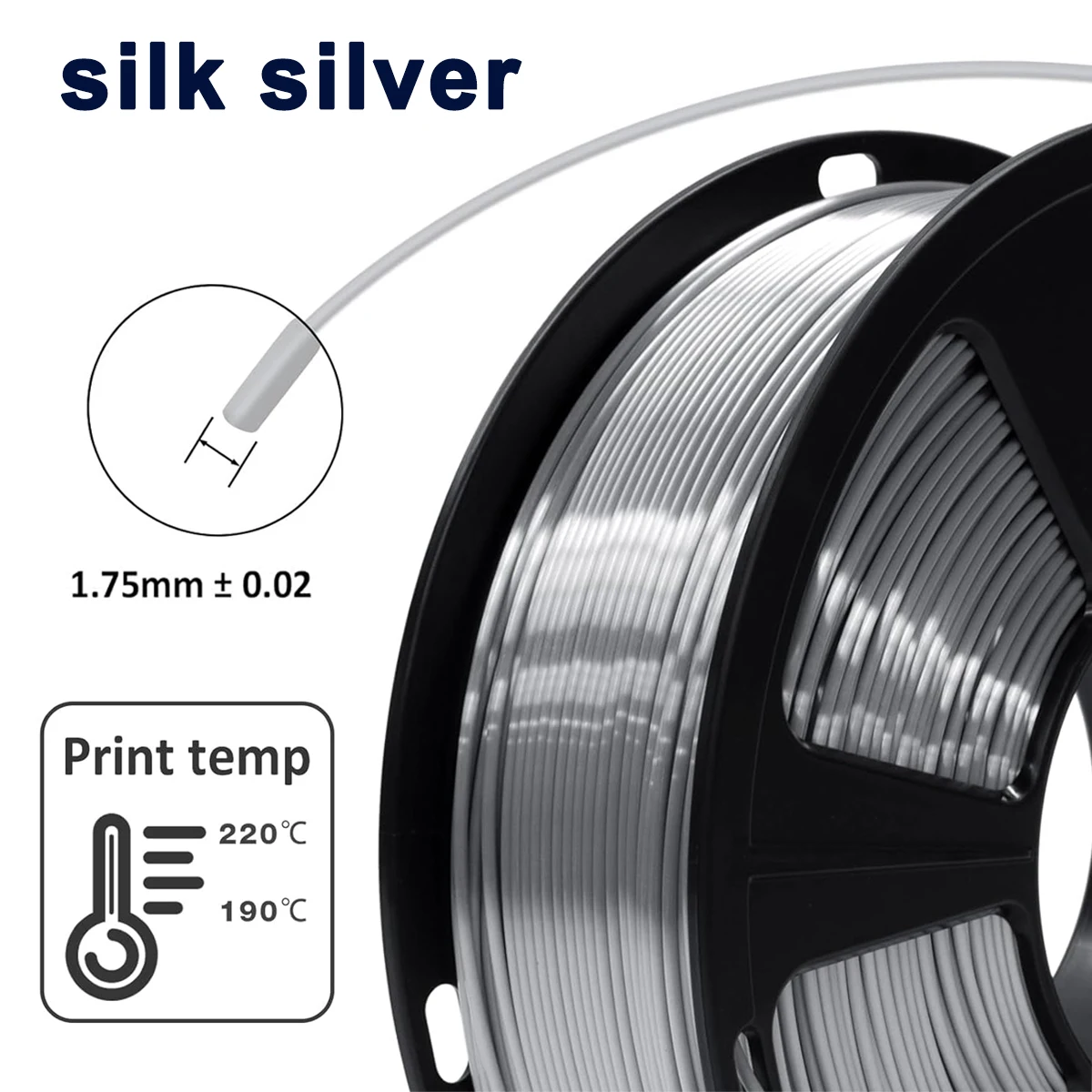 Metallic Silk PLA Filament for 3D Printing 2 Metallic Silk PLA Filament for 3D Printing - Image 2