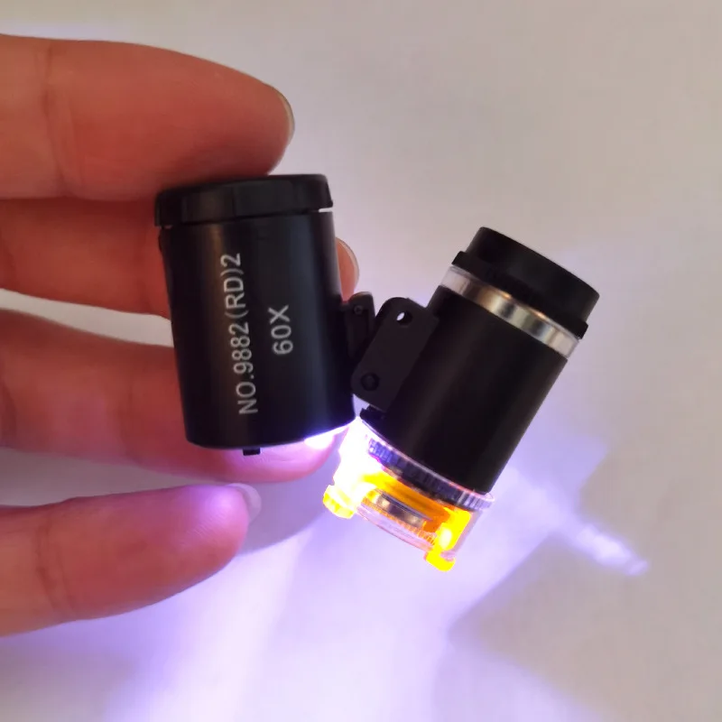 60X Mini Pocket LED UV Jeweler's Loupe 4 60X Mini Pocket LED UV Jeweler's Loupe - Image 4