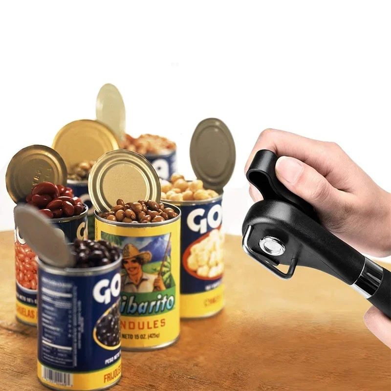 Modern Black Stainless Steel Can Opener 2 Modern Black Stainless Steel Can Opener - Image 2