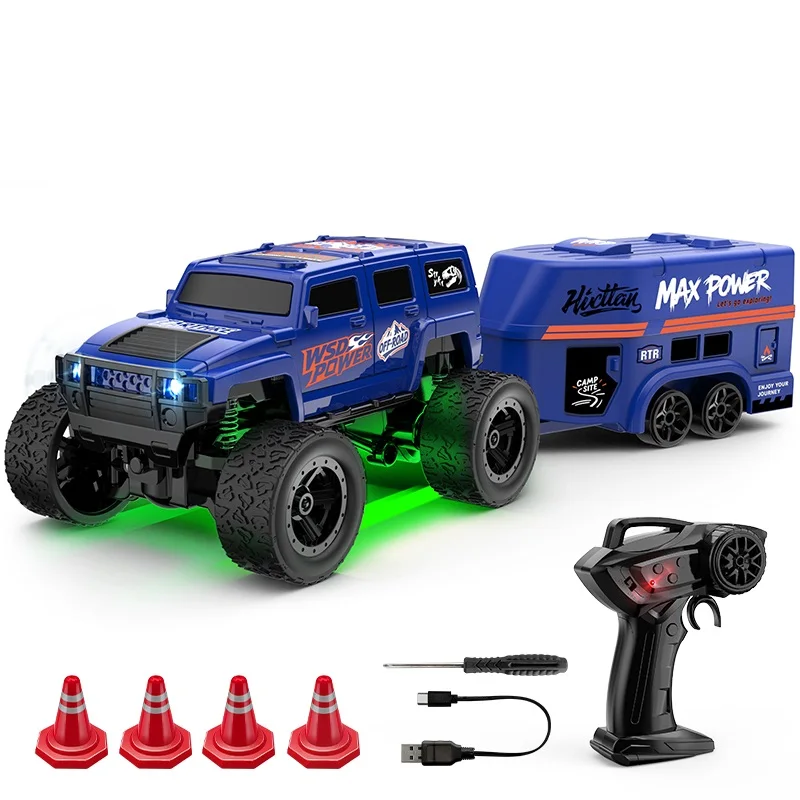 1:64 Mini Off-Road RC Vehicle with Trailer 9 1:64 Mini Off-Road RC Vehicle with Trailer - Image 9