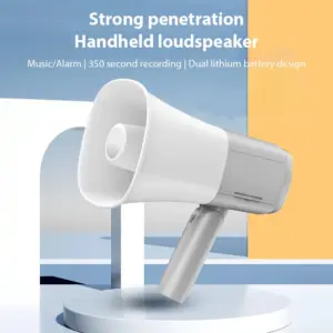 White Portable Outdoor Megaphone for Announcements 8 S3a502067704e48659d9feb7c34cb4486k