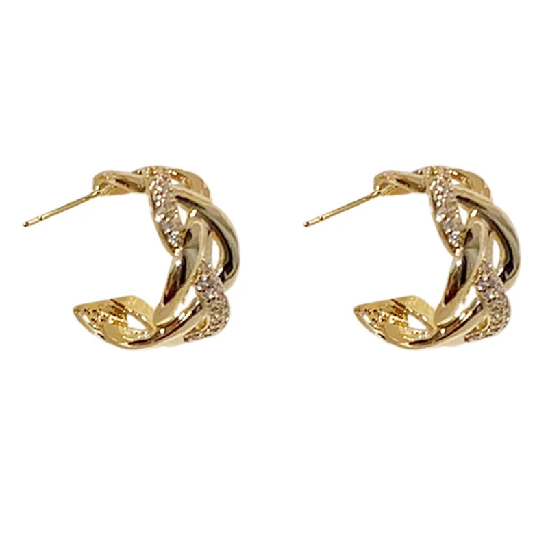 Vintage Copper Earrings with Cubic Zirconia 6 Vintage Copper Earrings with Cubic Zirconia - Image 6