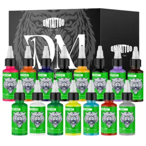Vibrant DM Tattoo Ink Set – 14/15 Colors