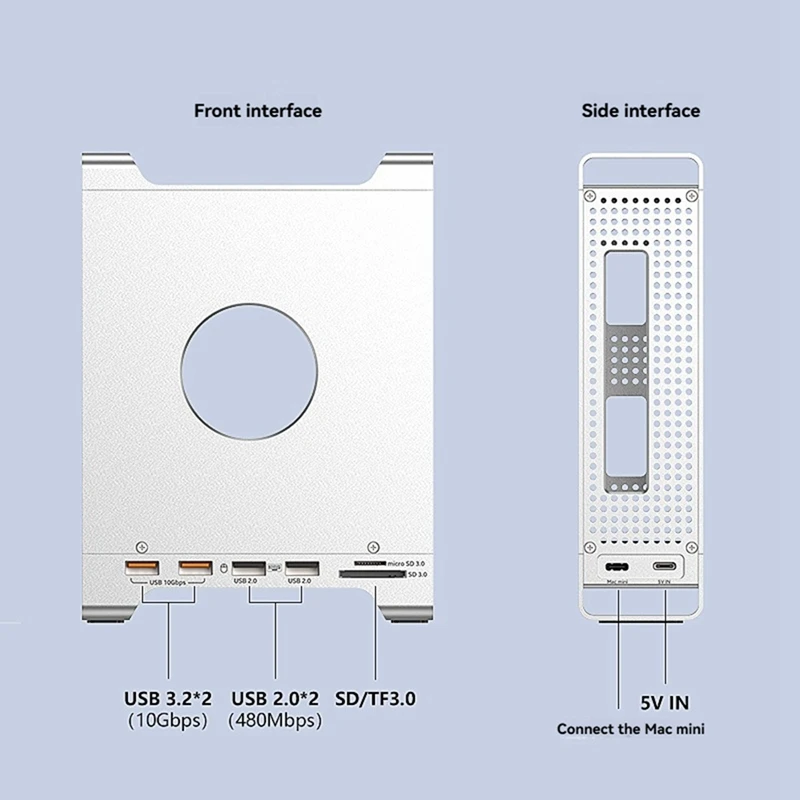 Mac Mini M4 Aluminum Docking Station with SSD Support 4 Mac Mini M4 Aluminum Docking Station with SSD Support - Image 4