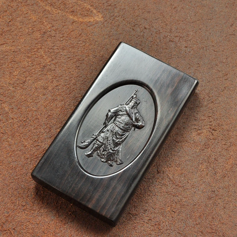 Elegant Ebony Cigarette Case with Brass Hinges 8 Elegant Ebony Cigarette Case with Brass Hinges - Image 8