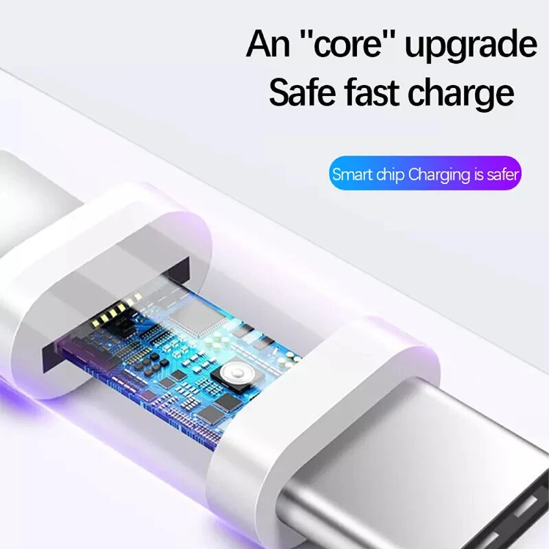 White USB-C to USB-C Fast Charging Cable Set 3 White USB-C to USB-C Fast Charging Cable Set - Image 3