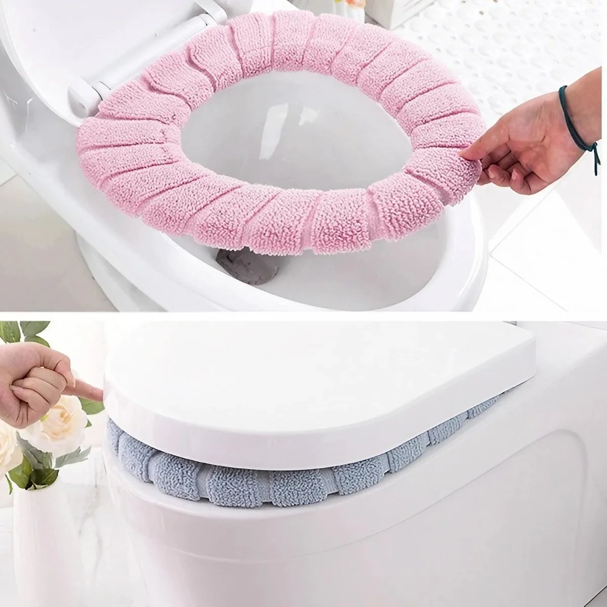 Cozy 31cm Universal Toilet Seat Cover in Pastel 4 Cozy 31cm Universal Toilet Seat Cover in Pastel - Image 4