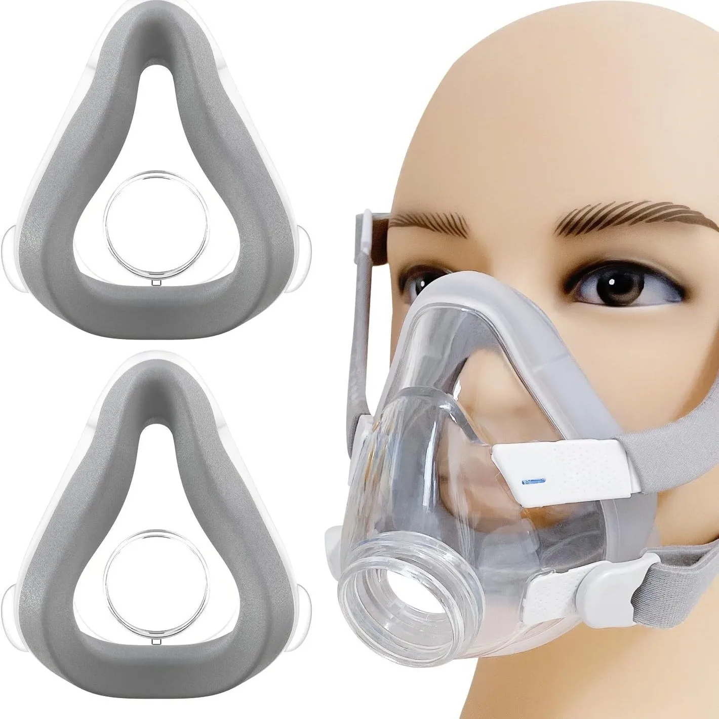 AirFit F20 Silicone Mask Cushion with Memory Foam Pads 1 AirFit F20 Silicone Mask Cushion with Memory Foam Pads