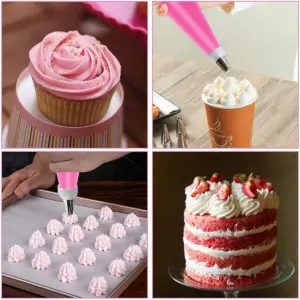Pink Cake Decorating Set with Stainless Steel Tips 11 S3c7f222c5e0f483299e3b24041344dfaV