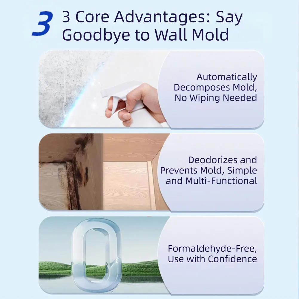 240ML Wall Mold & Mildew Remover Spray 4 240ML Wall Mold & Mildew Remover Spray - Image 4
