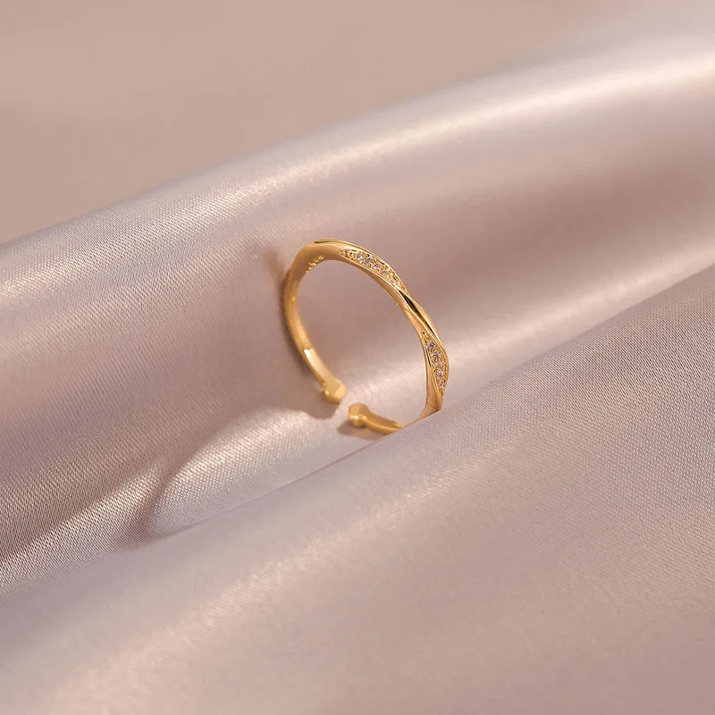 Unisex Gold Stainless Steel Wide Ring 2 Unisex Gold Stainless Steel Wide Ring - Image 2