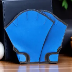 Blue Water-Resistant Swim Gloves with Webbed Fingers 17 S3d9519078b2344318d13f29edcc3c9c20