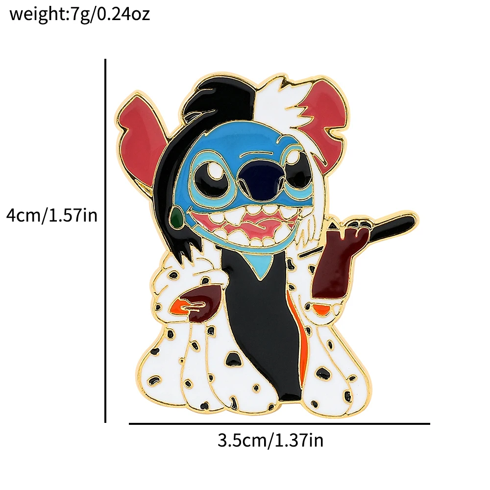 Disney Stitch & Angel Enamel Brooch Set 5 Disney Stitch & Angel Enamel Brooch Set - Image 5