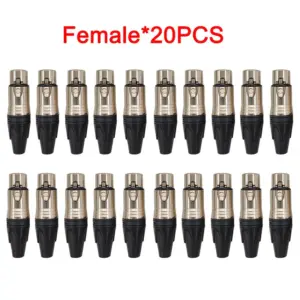 Set of 20 Metal XLR Audio Connectors for Professional Use 15 S3dd09b732e8241ac90b1158470fbe53dv