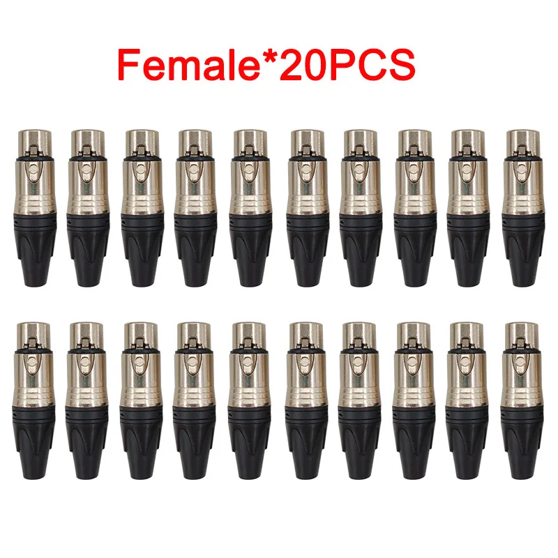 Set of 20 Metal XLR Audio Connectors for Professional Use 7 Set of 20 Metal XLR Audio Connectors for Professional Use - Image 7