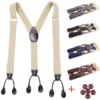 Vintage Unisex Y-Back Suspenders in 10 Colors