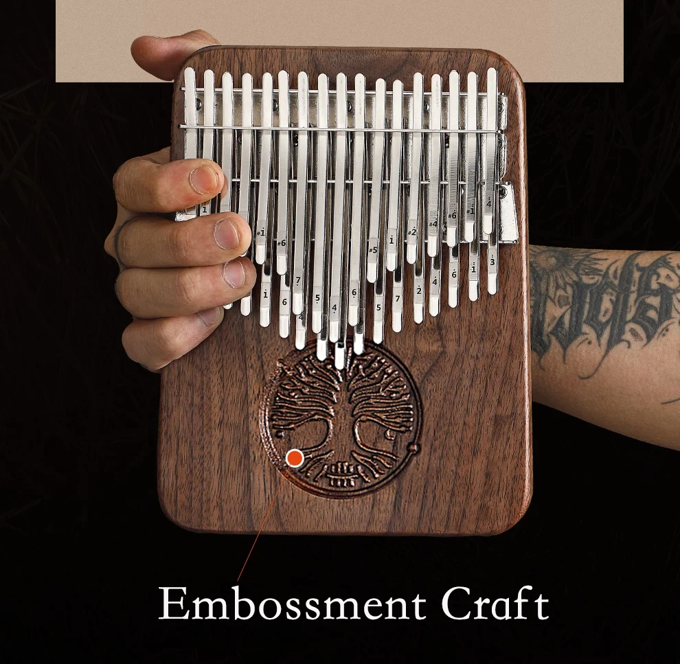 Premium Black Walnut Kalimba with 34 or 38 Keys 5 Premium Black Walnut Kalimba with 34 or 38 Keys - Image 5